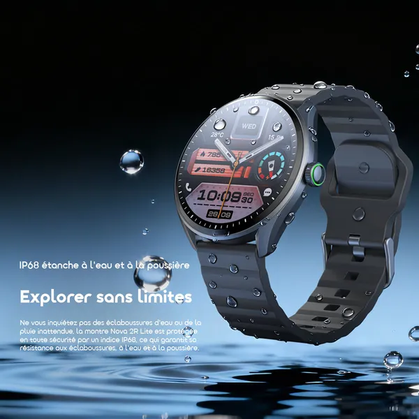 oraimo Watch Nova 2R Lite Montre Connectée Amoled 1,43" Avec Autonomie En Veille De 30 Jours